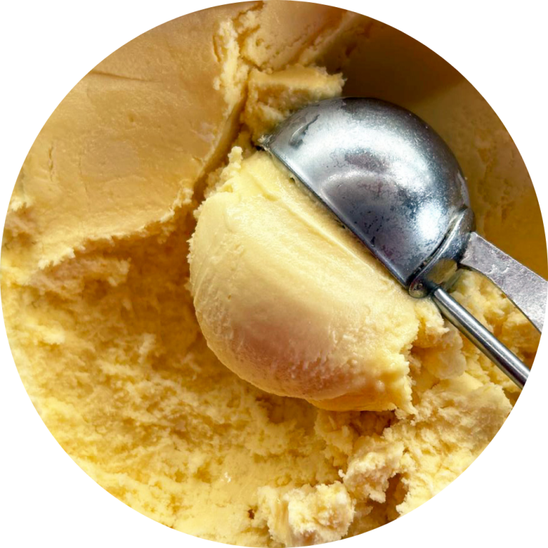 Helado sorbete de maracuyá